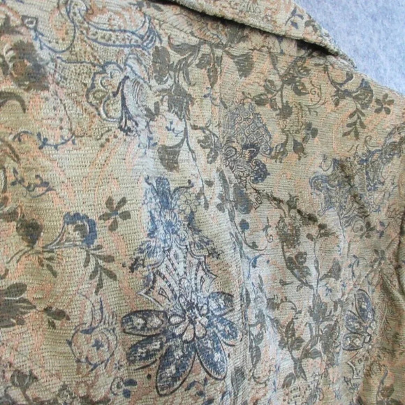 Coldwater Creek Womens Blazer Jacket W 18 Beige Chenille Tapestry Office  568 - Picture 12 of 13